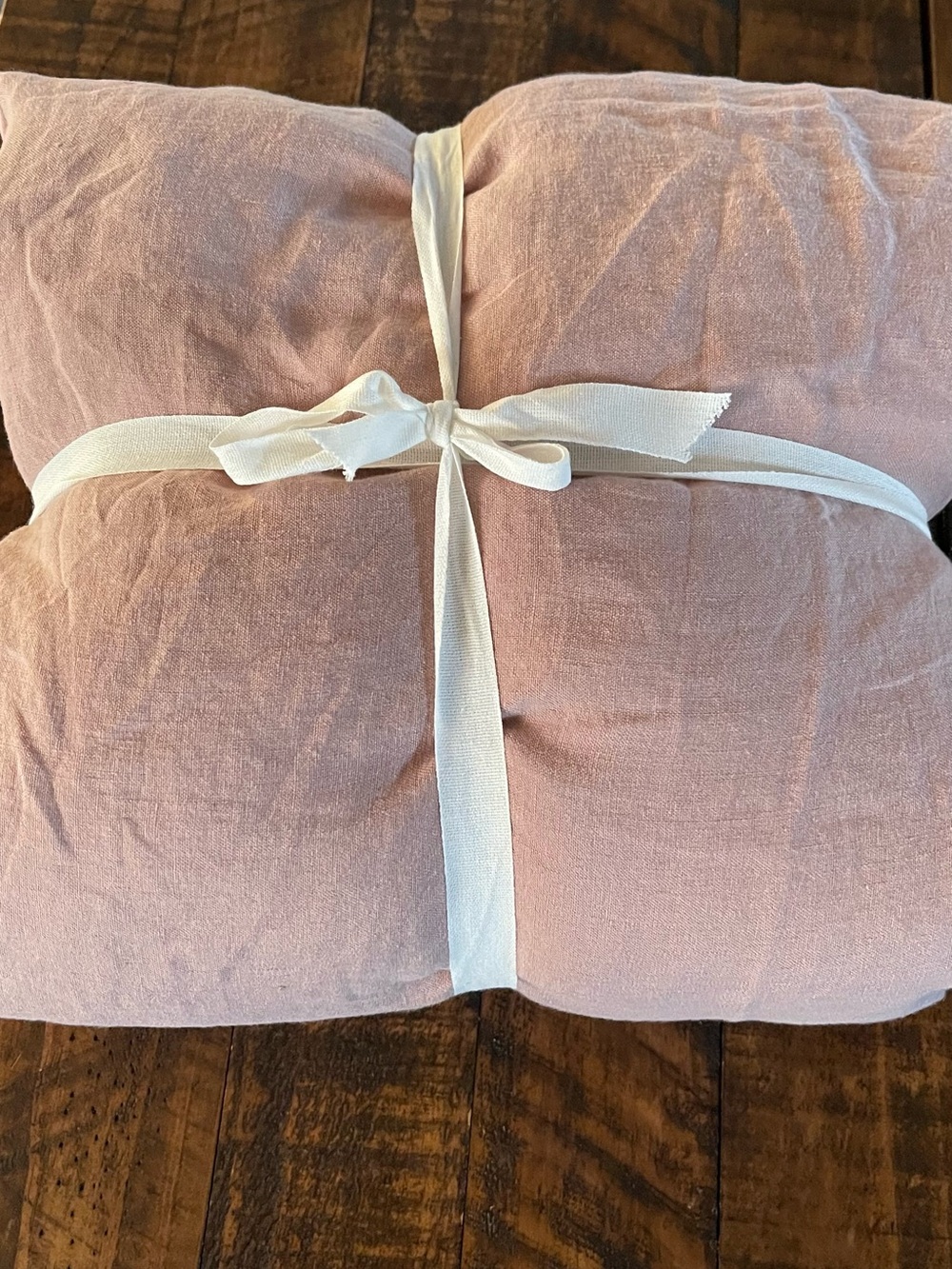 Quince Dusty Mauve Linen Duvet Cover Queen size